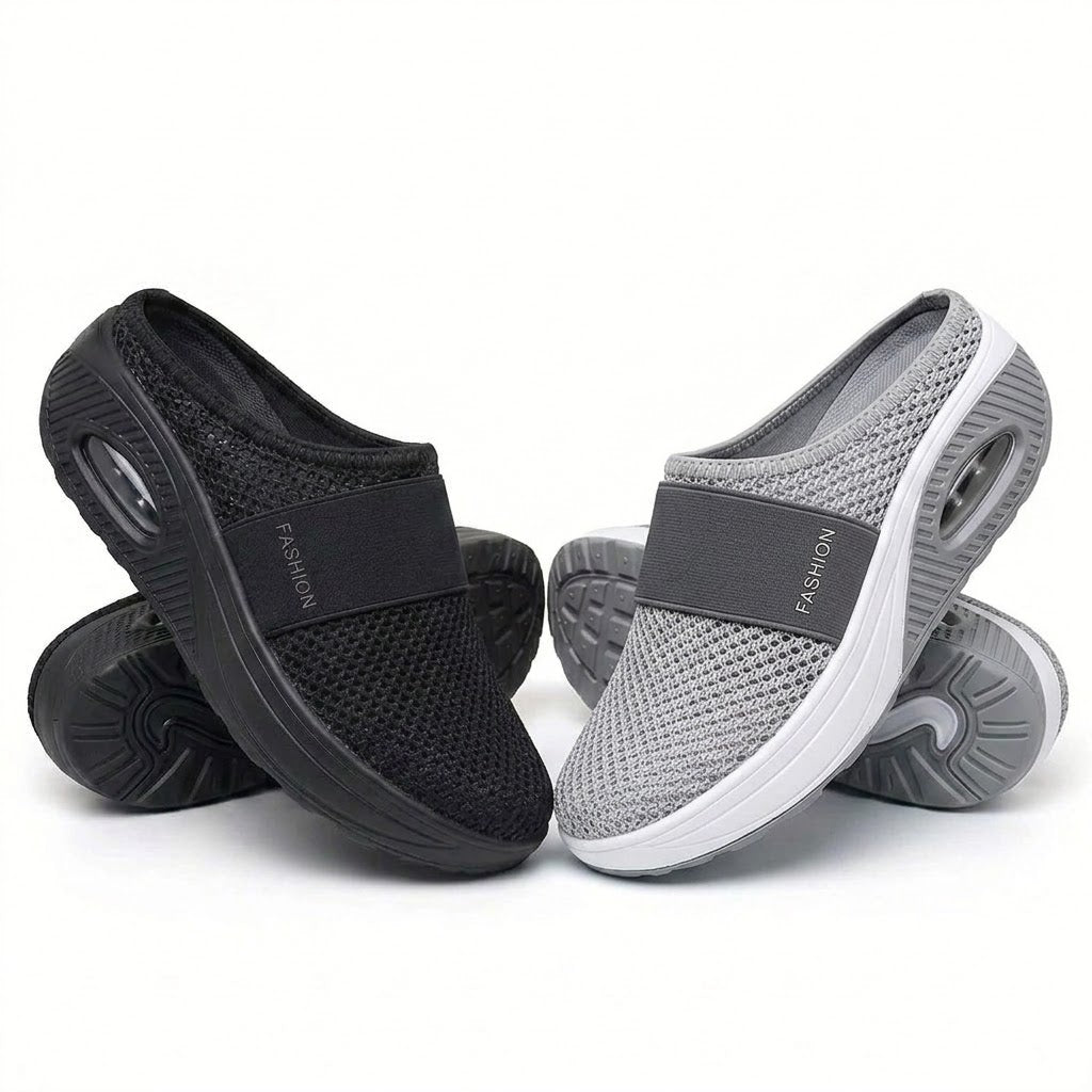 🇬🇧 LAST DAY SALE-80% OFF ✨ BQODQO® Air-Cushion Slip-On Walking Shoes, Orthopedic Slippers, with Arch-Support