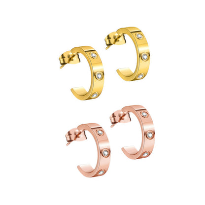 Germanium Stone Hoop Earrings | Elegant Everyday Jewellery For Women