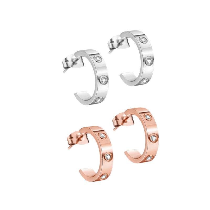 Germanium Stone Hoop Earrings | Elegant Everyday Jewellery For Women
