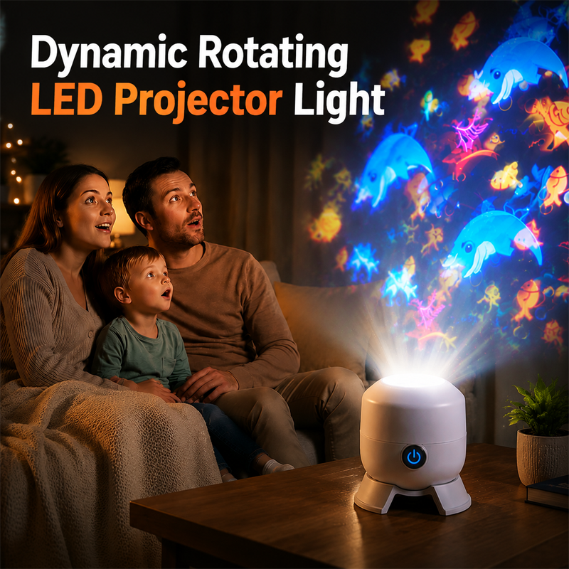 🥳2026 HOT SALE🥳💞50K+ SOLD!🔥 Dynamic Rotating LED Projector Light