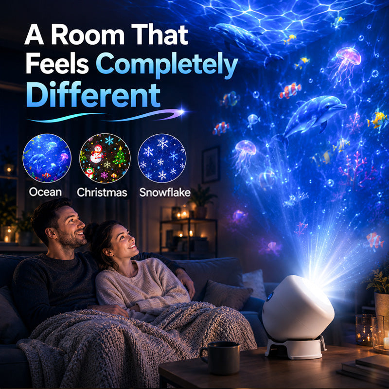 🥳2026 HOT SALE🥳💞50K+ SOLD!🔥 Dynamic Rotating LED Projector Light