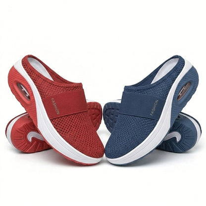 🇬🇧 LAST DAY SALE-80% OFF ✨ BQODQO® Air-Cushion Slip-On Walking Shoes, Orthopedic Slippers, with Arch-Support