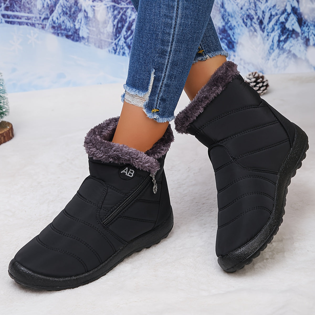 🔥 Last Day 80% OFF - Warm Autumn Winter Boots with Orthopaedic Support, Waterproof Design & Cozy Fleece Lining