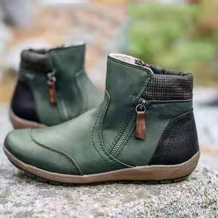 Zipper Waterproof Ankle-Support Boots