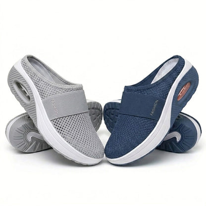 🇬🇧 LAST DAY SALE-80% OFF ✨ BQODQO® Air-Cushion Slip-On Walking Shoes, Orthopedic Slippers, with Arch-Support