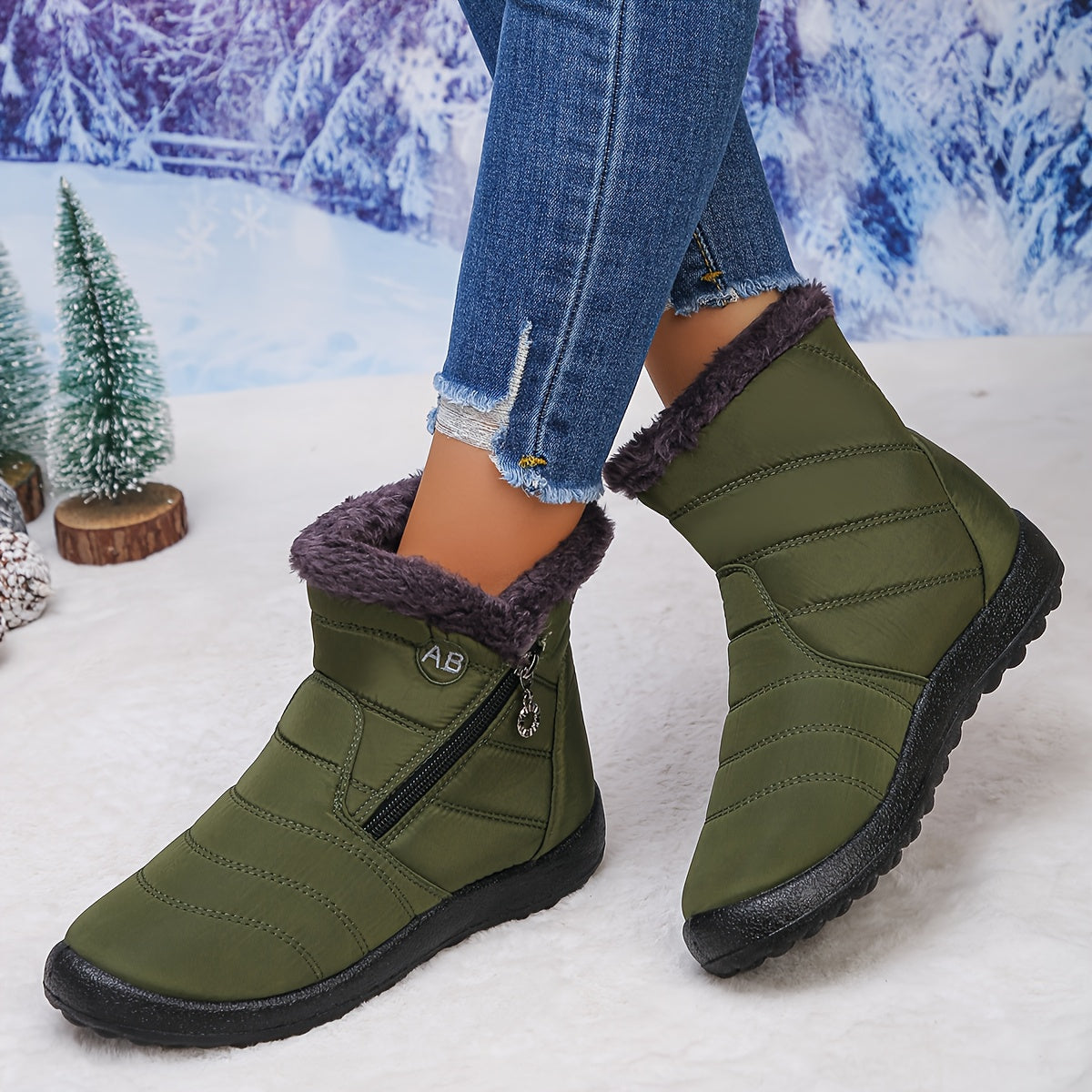 🔥 Last Day 80% OFF - Warm Autumn Winter Boots with Orthopaedic Support, Waterproof Design & Cozy Fleece Lining