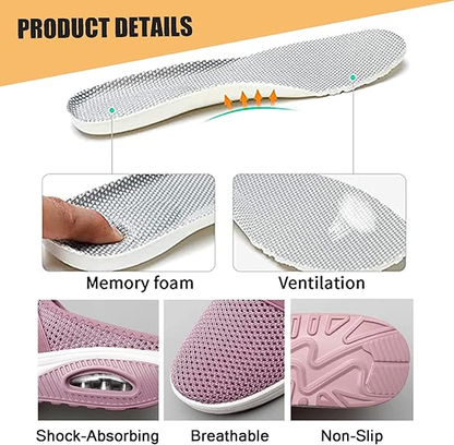 🔥 LAST DAY SALE-80%✨ BQODQO®  Air-Cushion Slip-On Walking Shoes, Orthopedic Slippers, with Arch-Support for Women