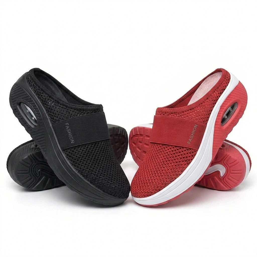 🇬🇧 LAST DAY SALE-80% OFF ✨ BQODQO® Air-Cushion Slip-On Walking Shoes, Orthopedic Slippers, with Arch-Support