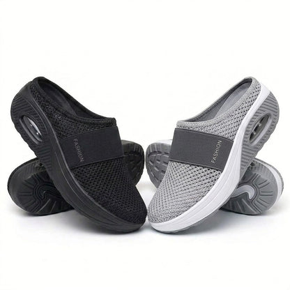 🇬🇧 LAST DAY SALE-80% OFF ✨ BQODQO® Air-Cushion Slip-On Walking Shoes, Orthopedic Slippers, with Arch-Support