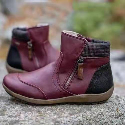 Zipper Waterproof Ankle-Support Boots