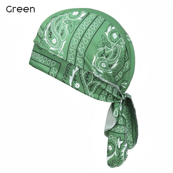 Unisex Paisley Bandana Headscarf Cap, Cooling Breathable Sports Do Rag, Sweat Wicking Skull Cap for Cycling, Running, Camping & Daily Street Fashion