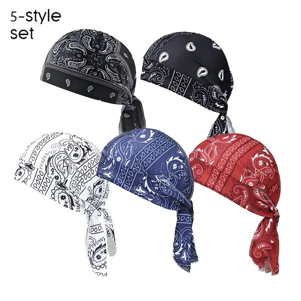 Unisex Paisley Bandana Headscarf Cap, Cooling Breathable Sports Do Rag, Sweat Wicking Skull Cap for Cycling, Running, Camping & Daily Street Fashion