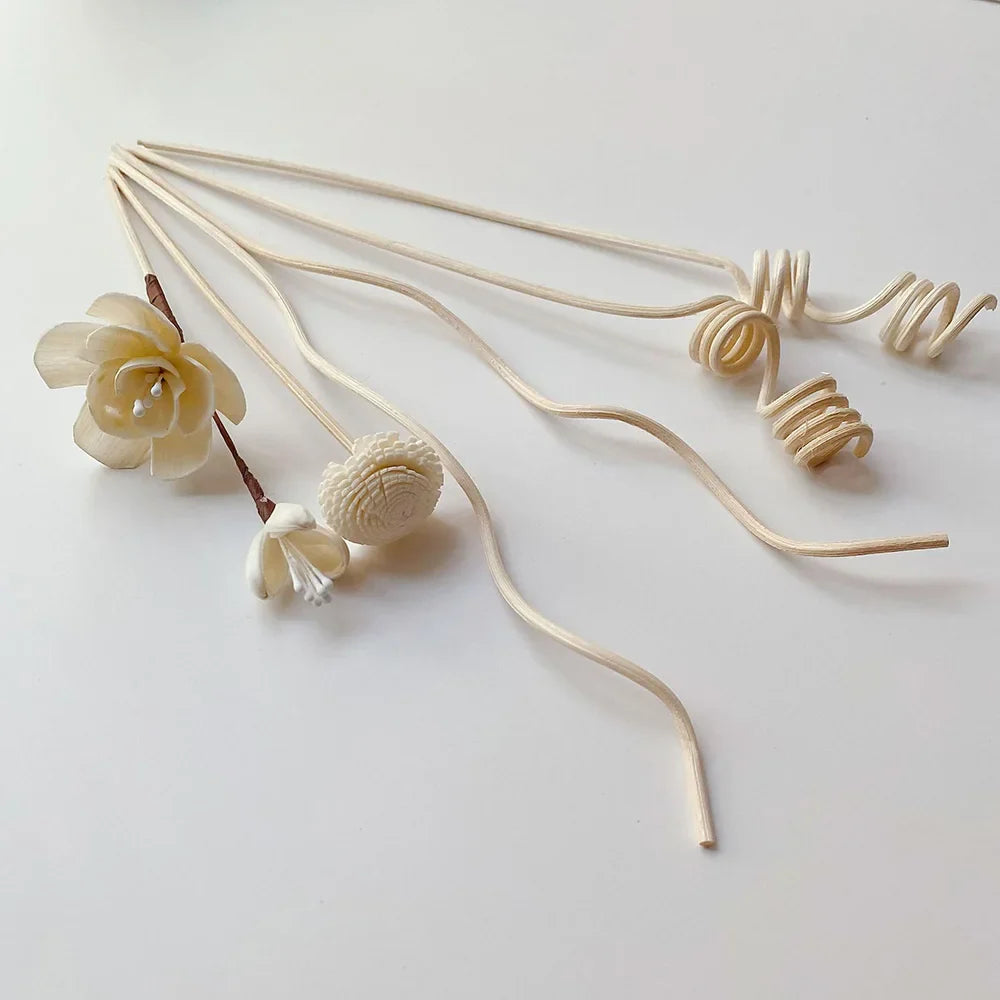 6PCS Flower Fragrance Stick Fireless Aromatherapy Rattan Sticks Fragrance Diffuser DIY Home Decor