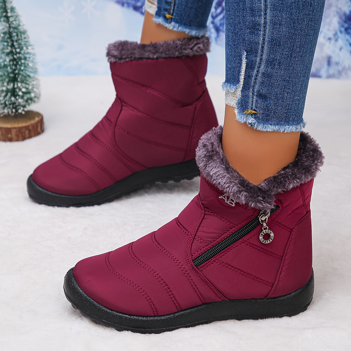 🔥 Last Day 80% OFF - Warm Autumn Winter Boots with Orthopaedic Support, Waterproof Design & Cozy Fleece Lining